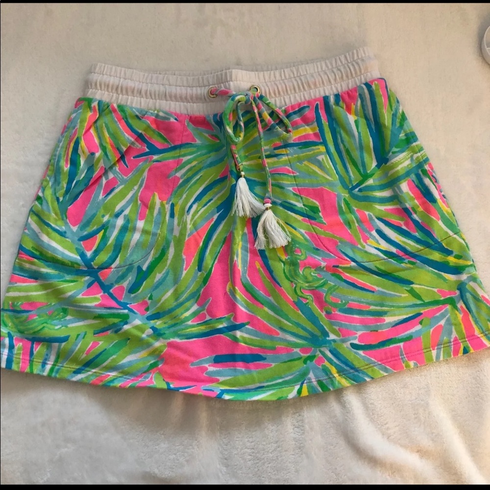 Lilly Pulitzer Zia Tiki Pink Royal Lime Skirt